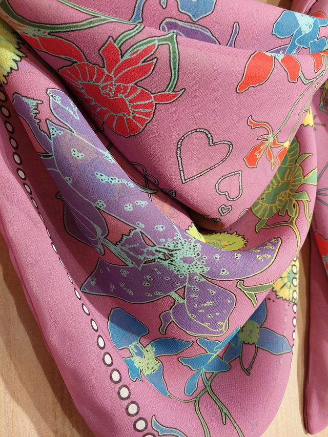 Orchidée Rose. Carré