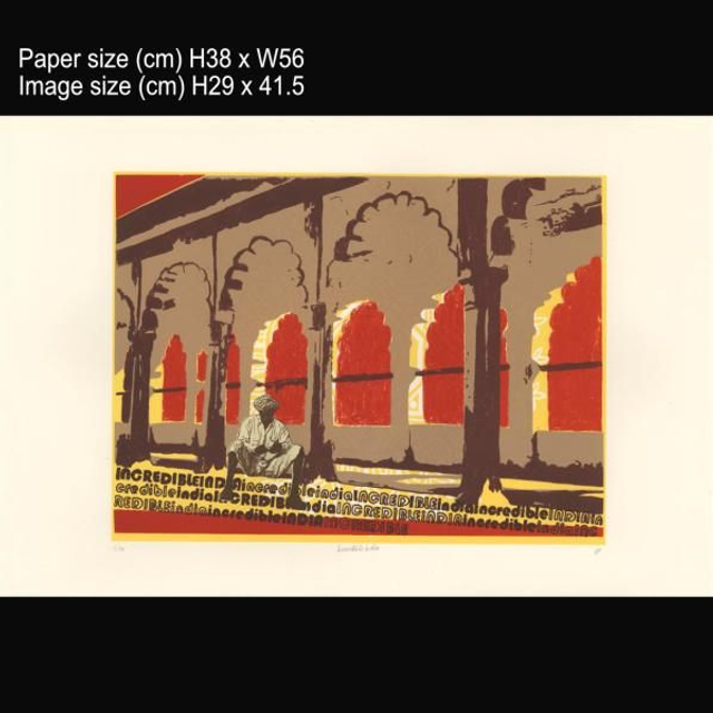 Incredible India, screenprint, 7 layers