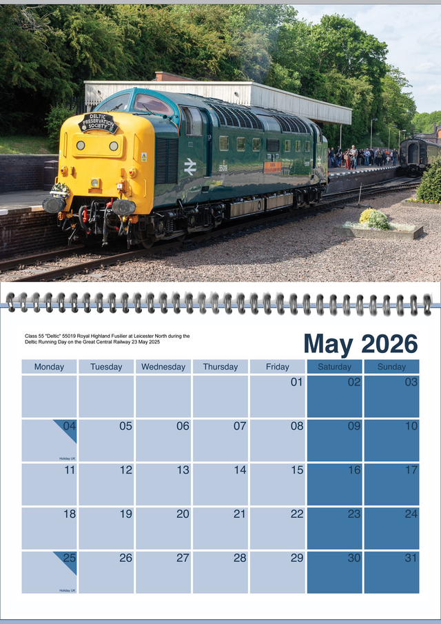 2026 Railway Calendar by Clive Stapleton