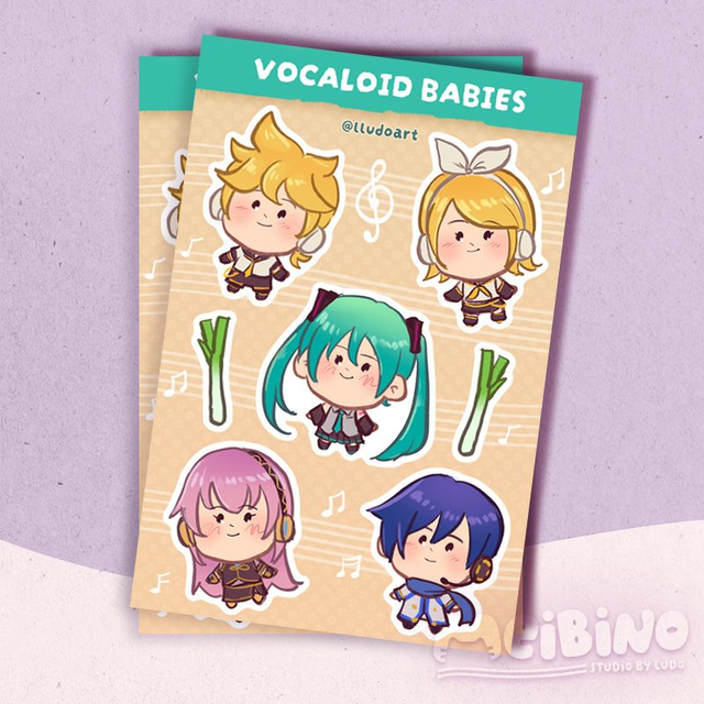 arkusz naklejek - vocaloid