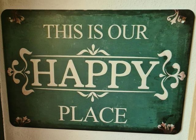 Plaque métal happy