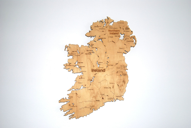 A04 – Carte d'Irlande - Décoration murale design