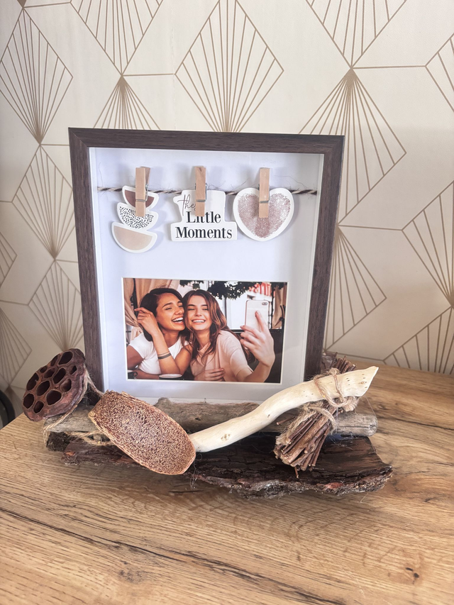 Porte photo bois flotté 