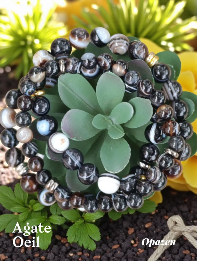 Bracelets Agate Oeil extra