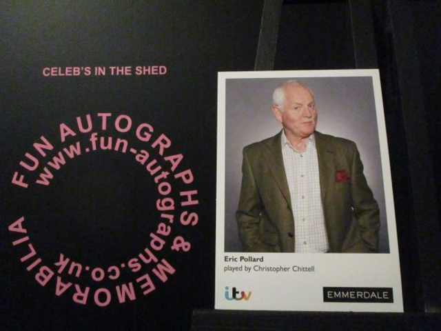 Christopher Chittell (Eric Pollard) Original Emmerdale Coloured Itv Logo Cast Card (SEE PIC)