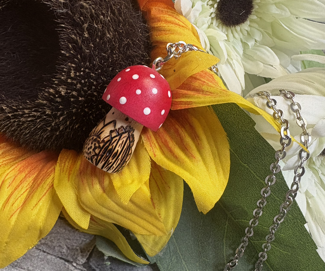 Mushroom necklace