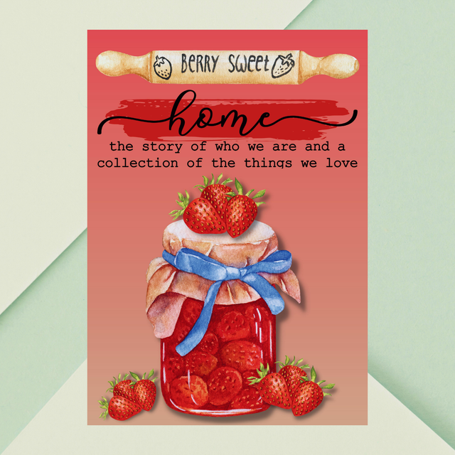  Impression Artistique de Douceur Fruité  de Fraises dans un Pot / Berry Sweet Delight: Strawberry Jar:  Décoration Murale Délice de Récolte