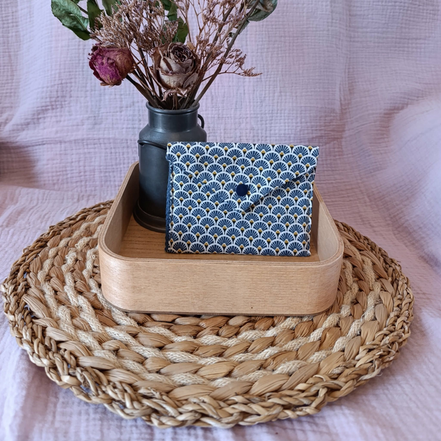 Pochette Éventails Bleu Jean