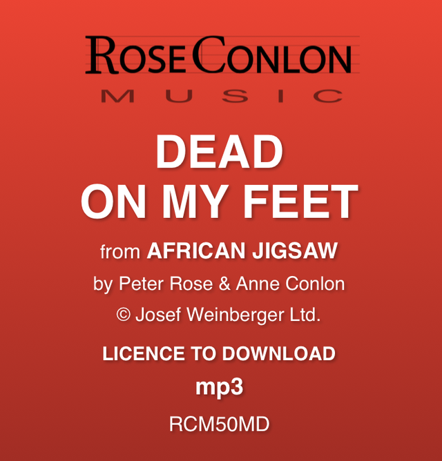 DEAD ON MY FEET   (from African Jigsaw by Peter Rose &amp; Anne Conlon)