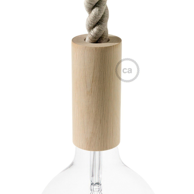 Holz für 2XL-Seilkabel Lampenfassung