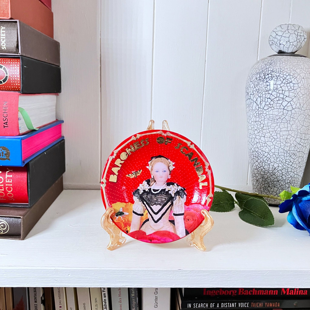 "Baroness of Scandal" Red Upcycled Trinket Dish - House of Frisson