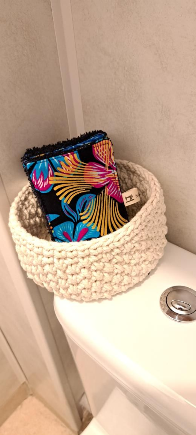 Papier toilette lavable 10 feuilles tropique bleu