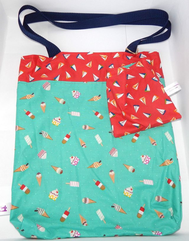 Shopping Bag Blue Icecream