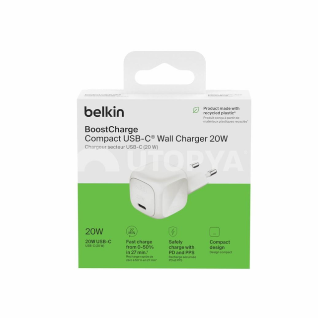 BELKIN Caricatore da Parete 20W (Bianco)