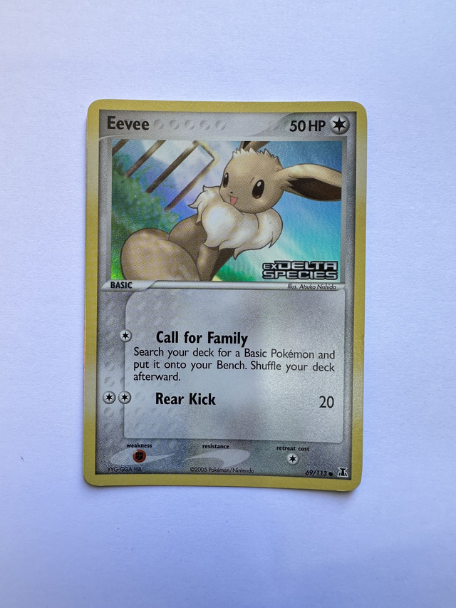 Eevee from the EX Delta Species (Stamped Reverse Holo)