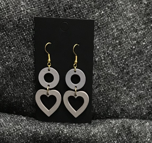 Grey Dangling Earrings- GRDE03