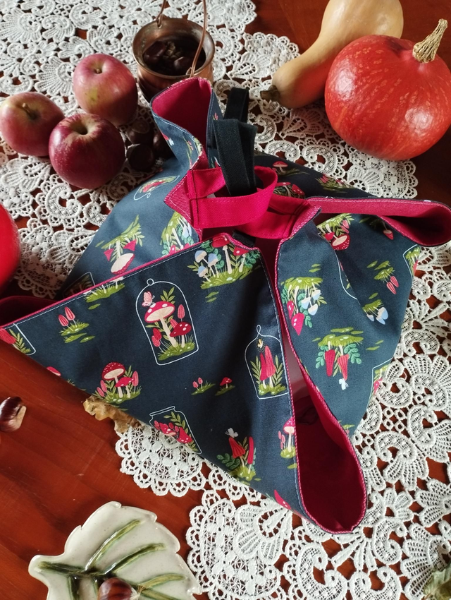 Porte tarte automnal motif champignons 