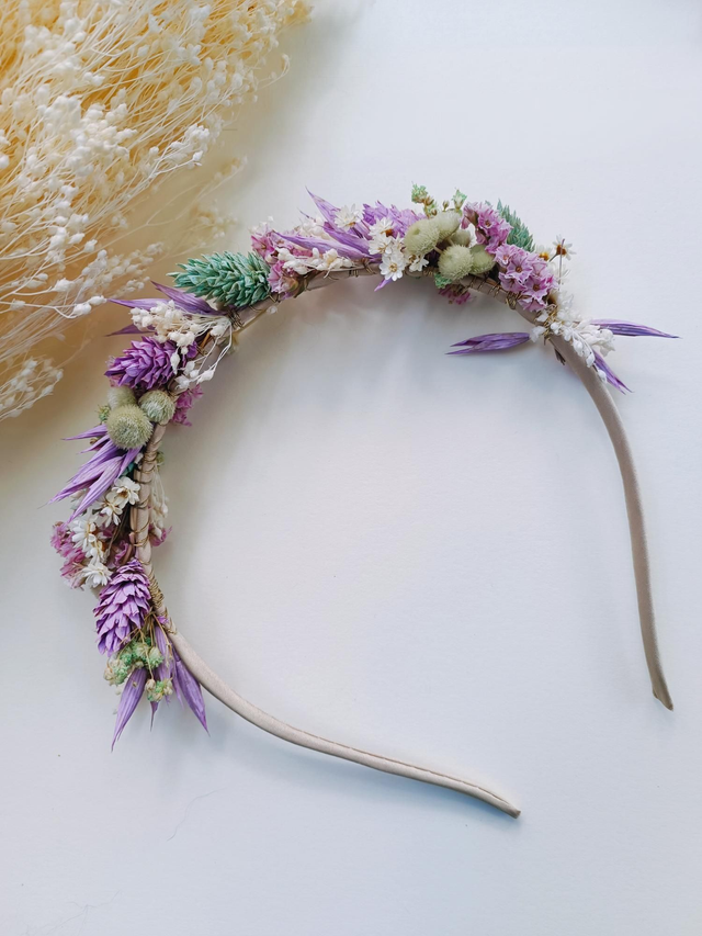 Serre-tête Vert d'eau &amp; Lilas