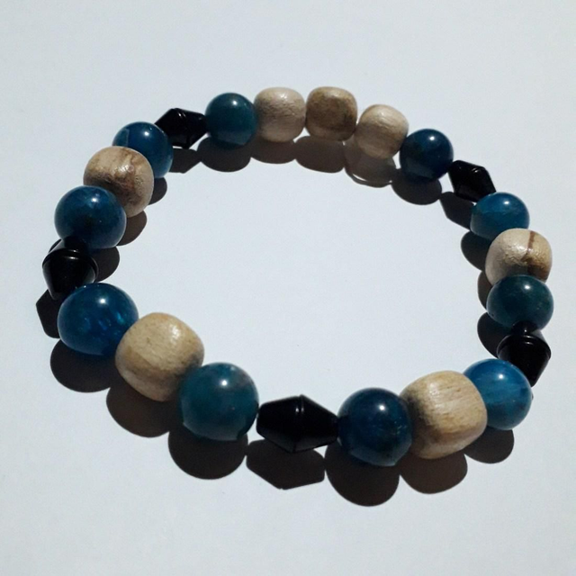 Apatite - Obsidian - Palo Santo Bracelet