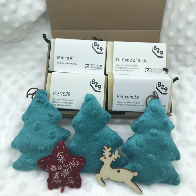 Coffret 3 savons 1 shampoing