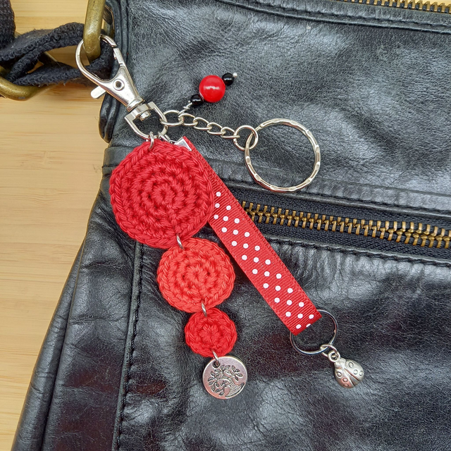 Bijou de sac / porte-clés rouge - Porte-bonheur