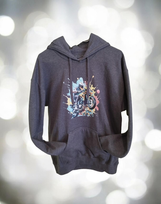 Sweat taille M gris moto