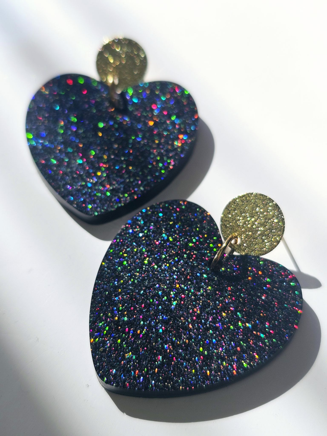 KISS'KISS noire aux fines paillettes  