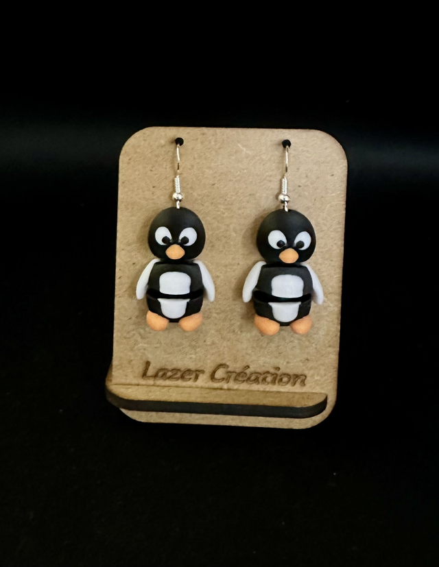 Boucles d'oreilles Pingouin 