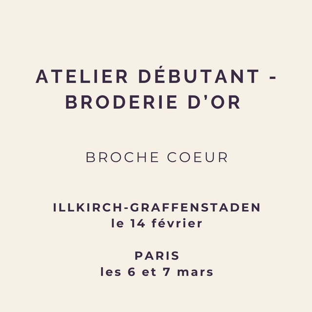 Atelier Broderie d'or - Broche Coeur