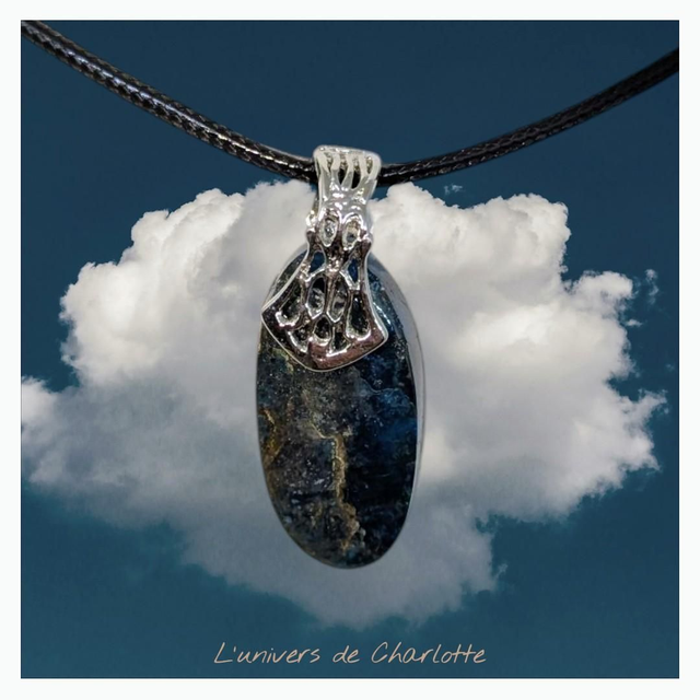 Pendentif &quot;Apatite bleue&quot; PN-122