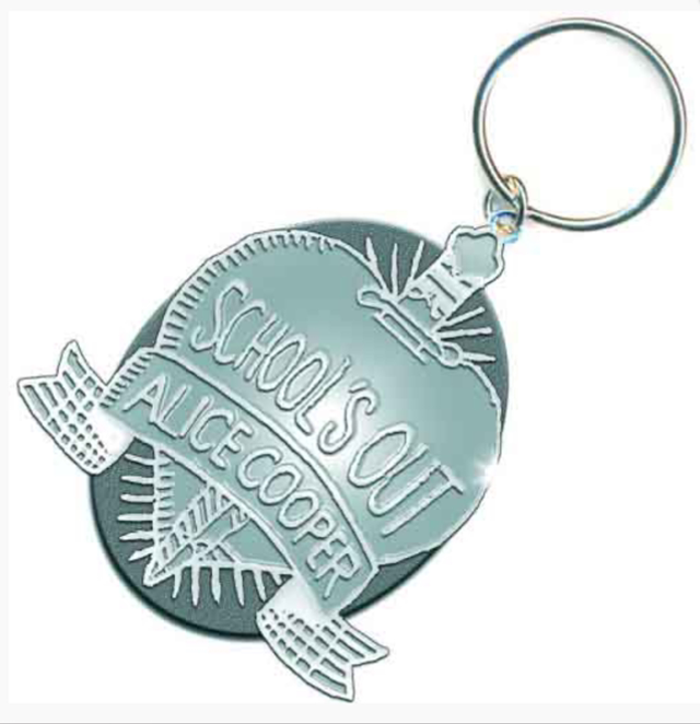 ALICE COOPER KEYCHAIN: SCHOOL'S OUT (DIE-CAST RELIEF)
