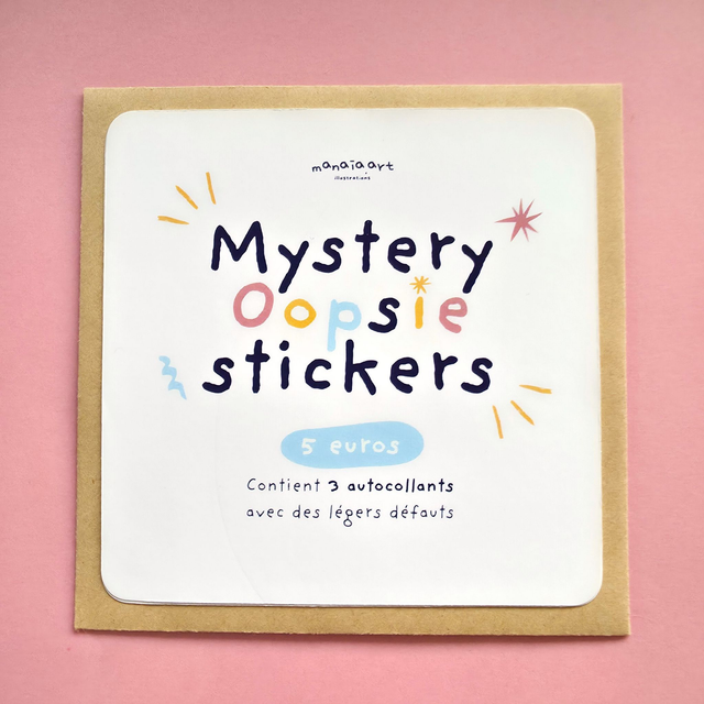 Mystery Oopsie stickers -  3 stickers with tiny flaws for a special price!