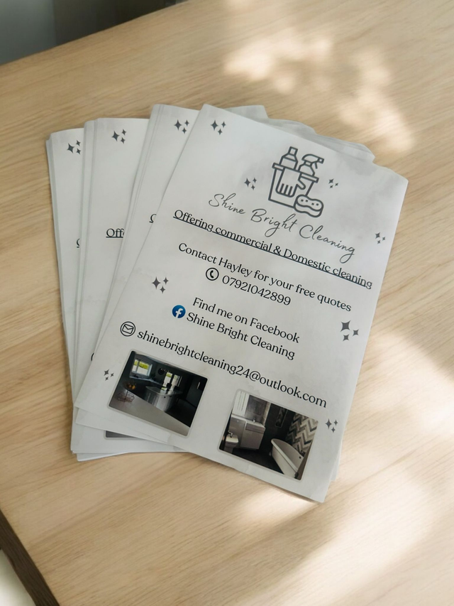 100 single sided A5 flyers 