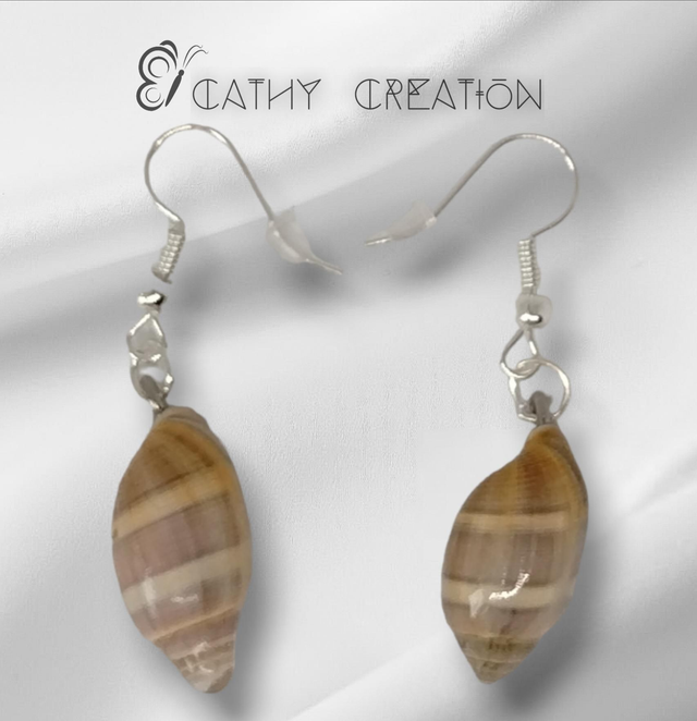 Boucles d'oreilles coquillages véritables