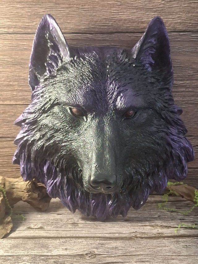 Tête de loup murale