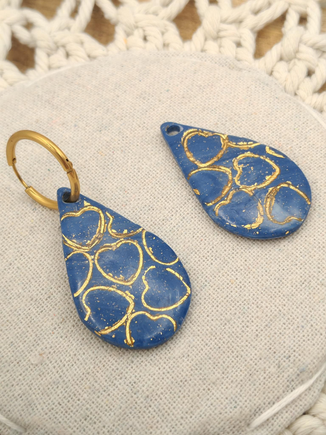 Gouttes bleu or
