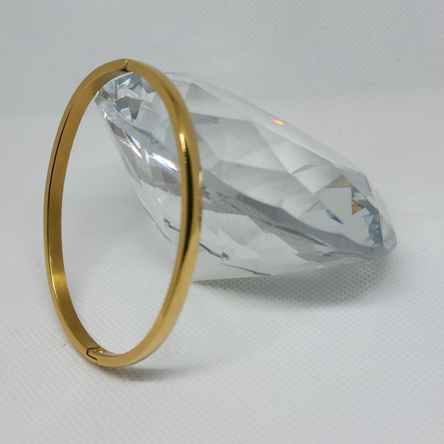 Bracelete Dourado Fecho Click - Aço Inox