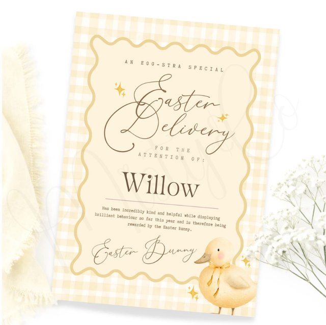 Little Duckling Easter Certificate
