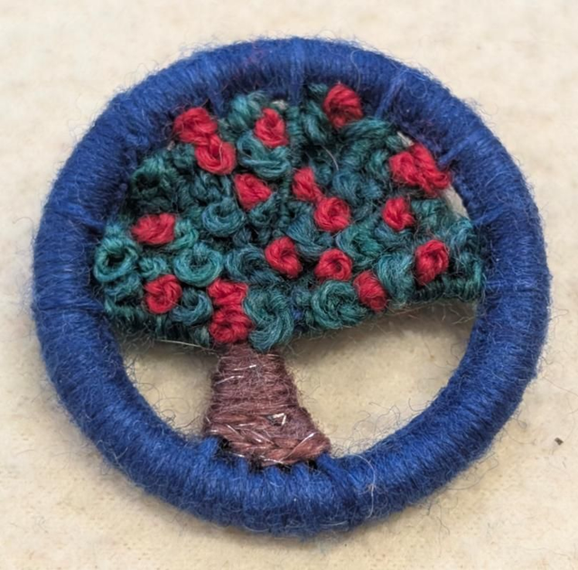 Dorset Button Jewellery Kit - Apple Tree Brooch