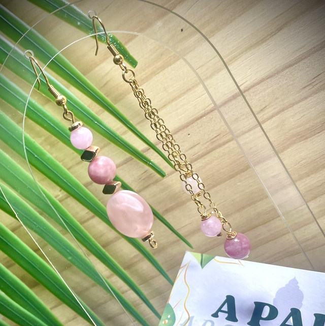 Boucles FARO Quartz Rose 