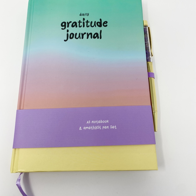 Rainbow Gratitude Journal with pen