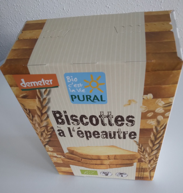 Biscottes à l'épeautre bio Pural Demeter  200 G