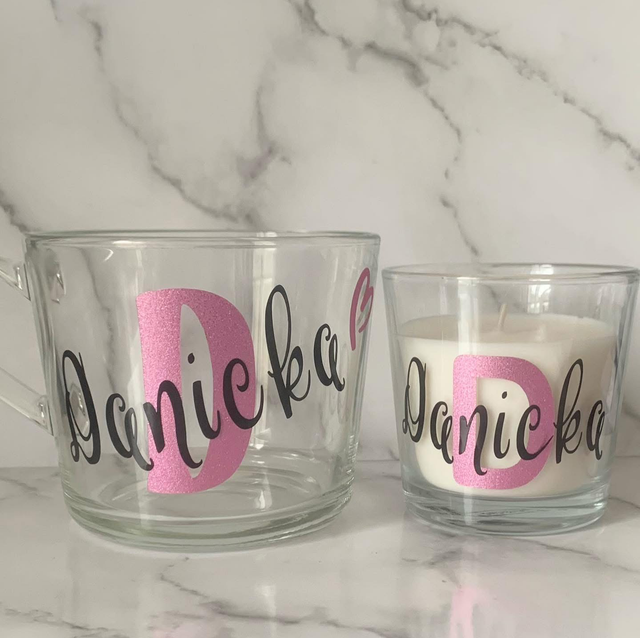 Glass &amp; candle combo