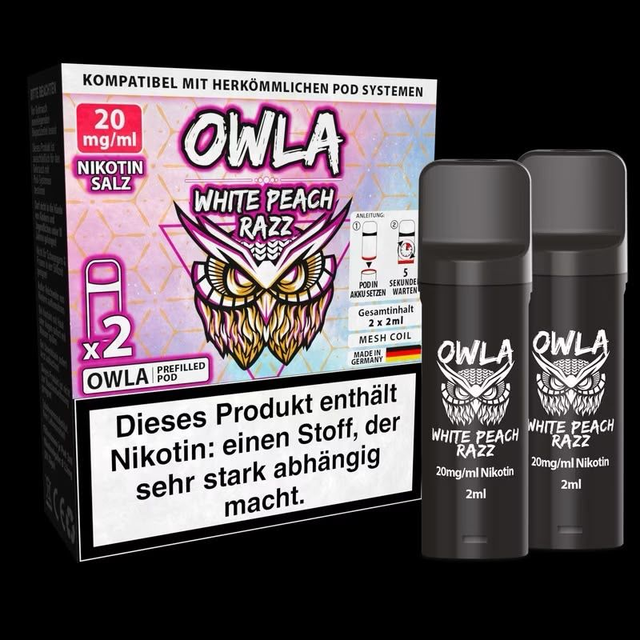 OWLA White Peach Razz – 2er Pods | 20 mg/ml