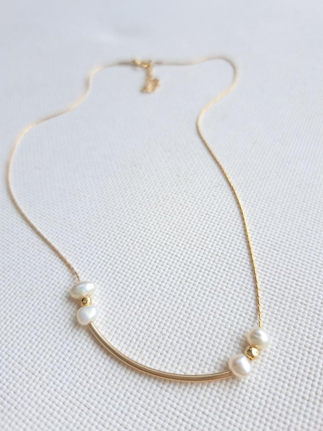 NAÏA Perles d&#039;eau douce - gold-filled - collier 
