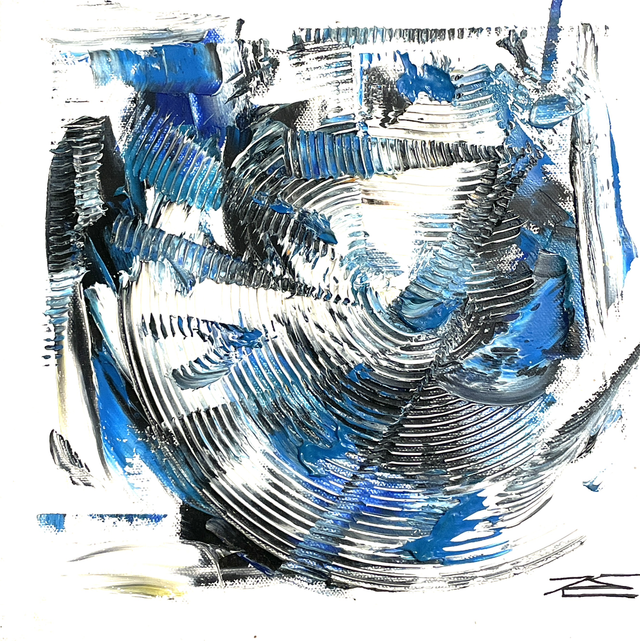 Roulade dans l’eau - huile 30x30cm - 2012