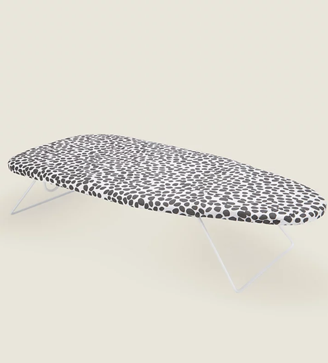 Black &amp; White Table Top Ironing Board 34 x 75 cm