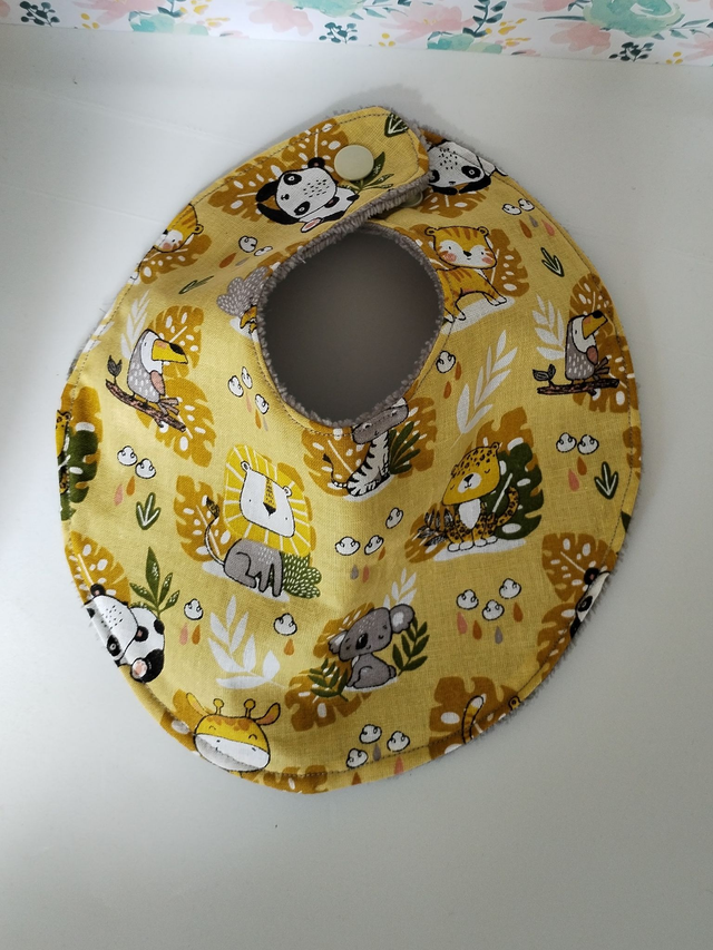 Bavoir 0 à 6 mois - Animaux de la savane 