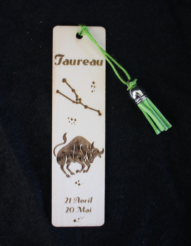 Marque-pages signe astrologique Taureau