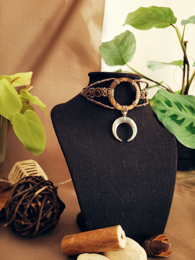 Ras de cou ethnique - noix de coco